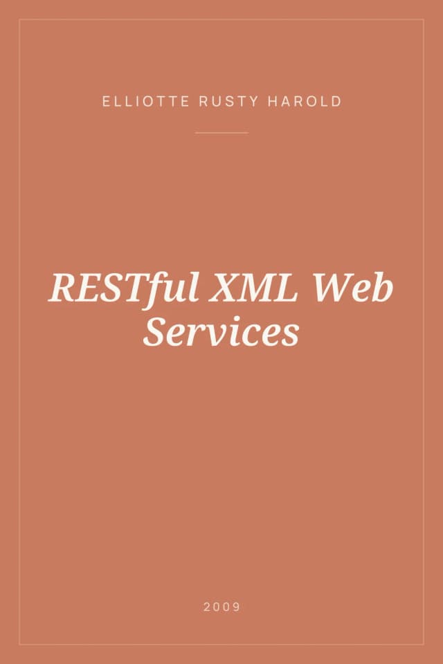 Portada de RESTful XML Web Services