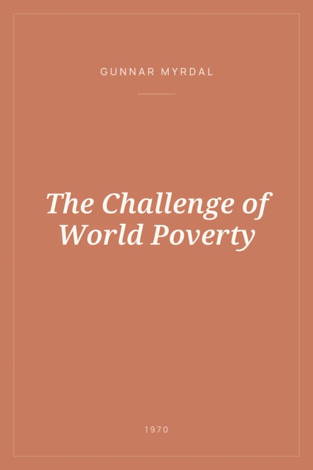 Portada de The Challenge of World Poverty