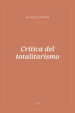Portada de Crítica del totalitarismo