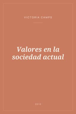 Portada de Valores en la sociedad actual