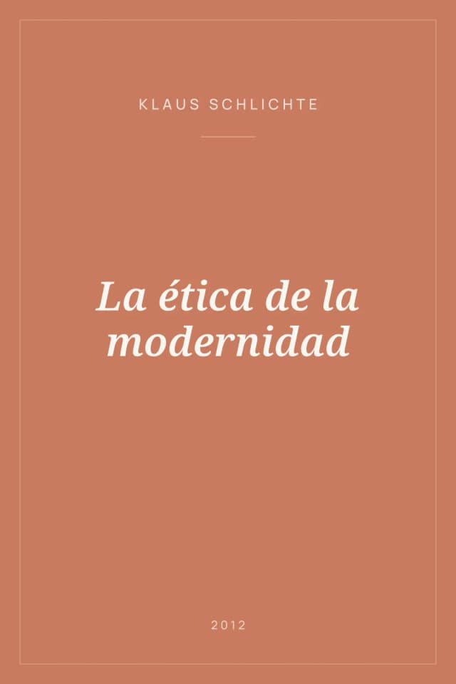 Portada de La ética de la modernidad