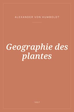 Portada de Geographie des plantes