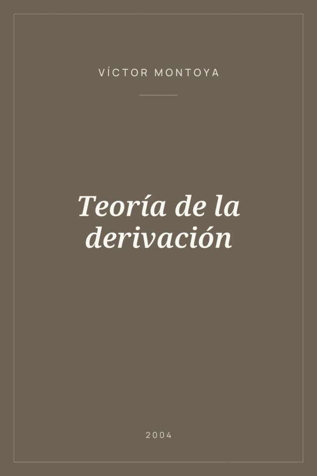 Portada de Teoría de la derivación
