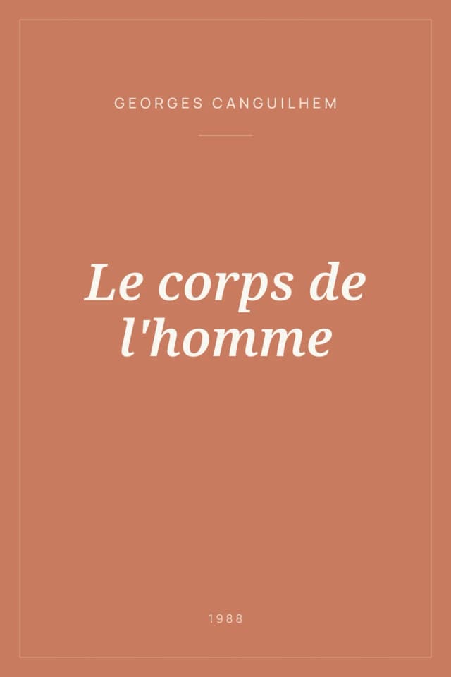 Portada de Le corps de l'homme