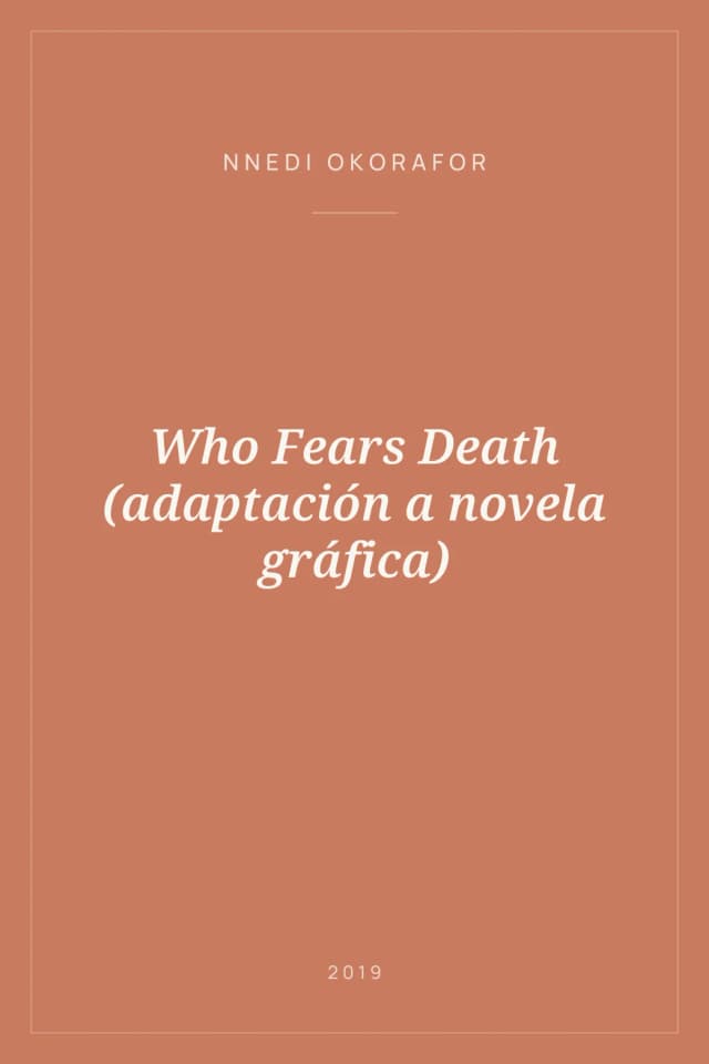 Portada de Who Fears Death (adaptación a novela gráfica)