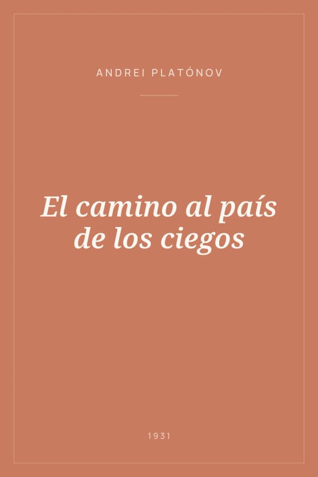 Portada de El camino al país de los ciegos