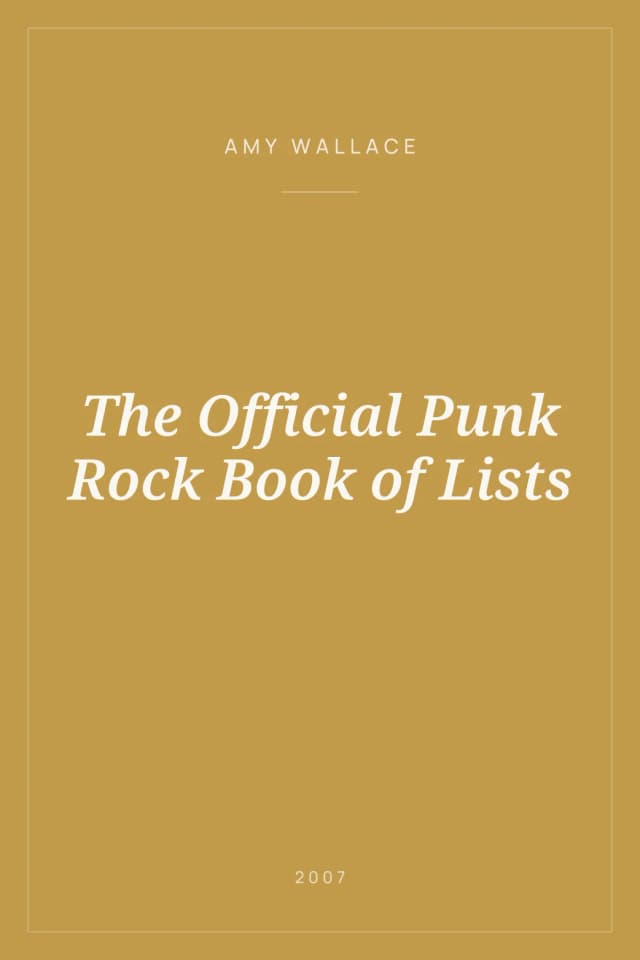 Portada de The Official Punk Rock Book of Lists