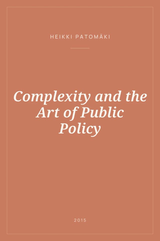 Portada de Complexity and the Art of Public Policy