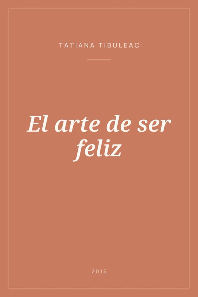 Portada de El arte de ser feliz