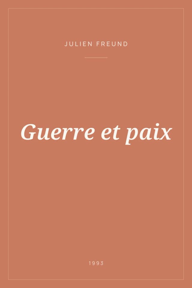 Portada de Guerre et paix