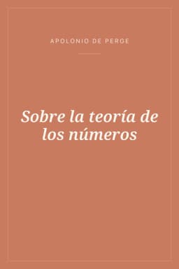 Portada de Sobre la teoría de los números