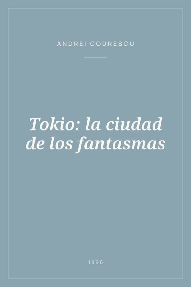 Portada de Tokio: la ciudad de los fantasmas