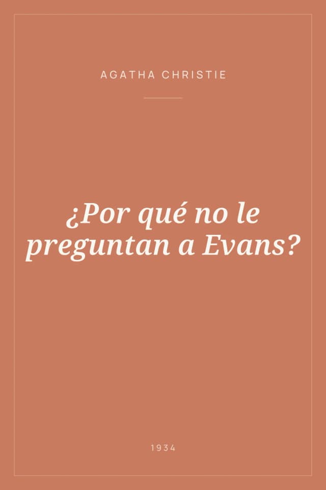Portada de ¿Por qué no le preguntan a Evans?