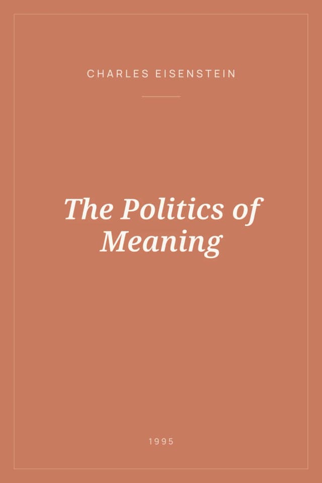 Portada de The Politics of Meaning