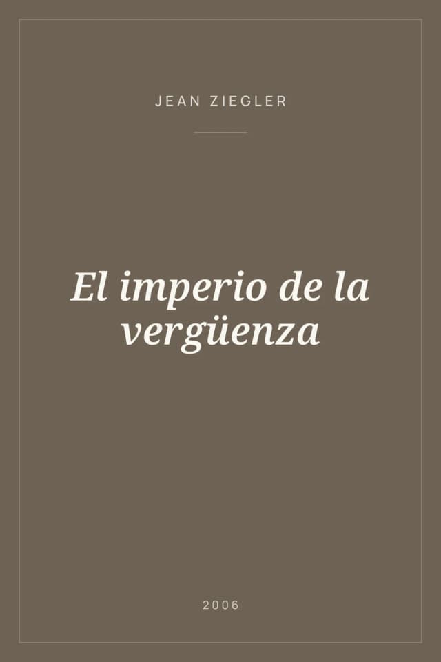 Portada de El imperio de la vergüenza