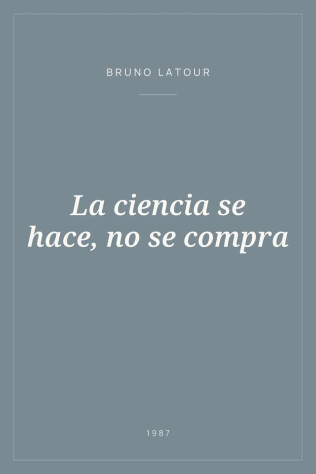 Portada de La ciencia se hace, no se compra