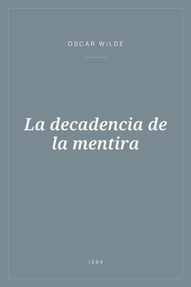 Portada de La decadencia de la mentira