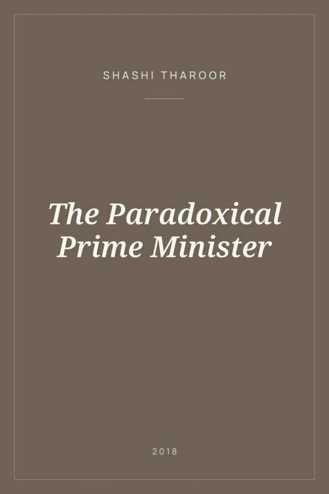 Portada de The Paradoxical Prime Minister