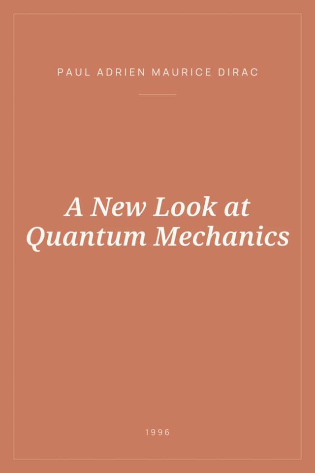 Portada de A New Look at Quantum Mechanics