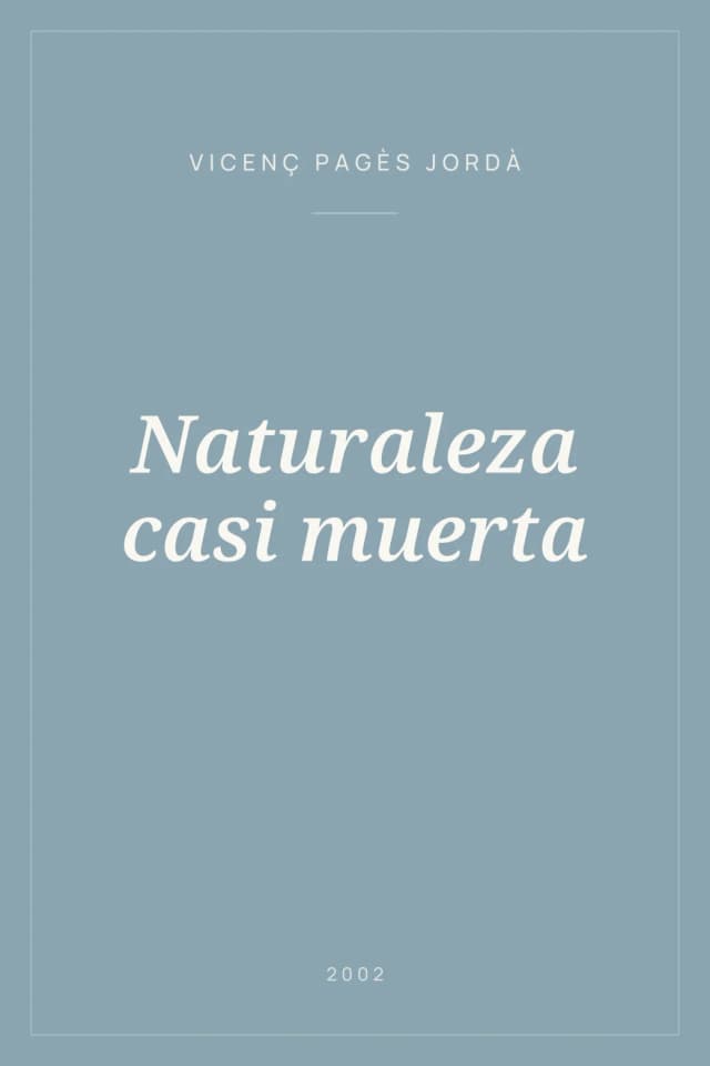 Portada de Naturaleza casi muerta