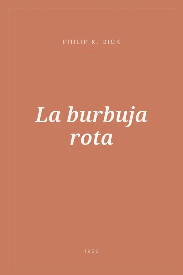 Portada de La burbuja rota