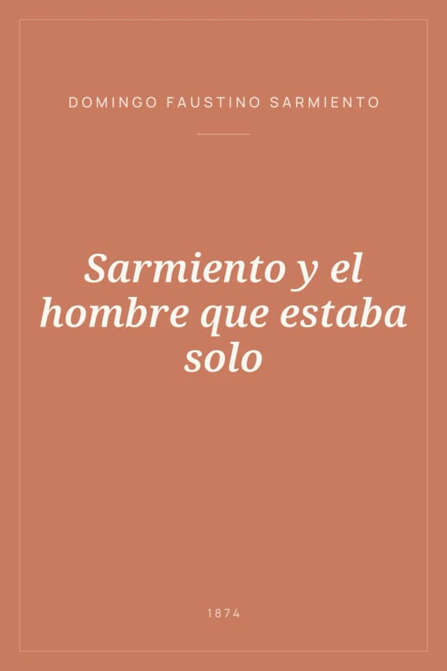 Portada de Sarmiento y el hombre que estaba solo