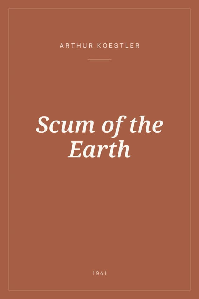 Portada de Scum of the Earth