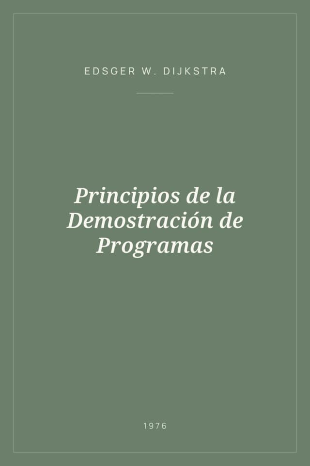 Portada de Principios de la Demostración de Programas