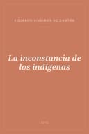 Portada de La inconstancia de los indígenas
