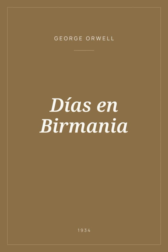 Portada de Días en Birmania