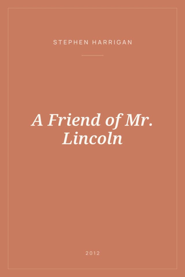 Portada de A Friend of Mr. Lincoln