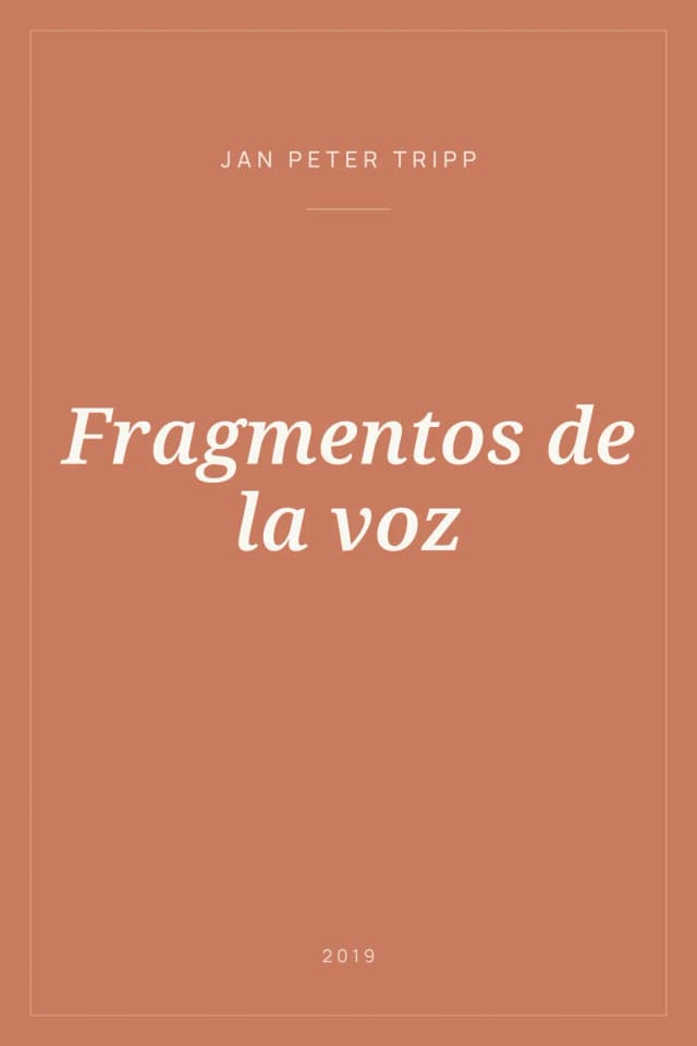 Portada de Fragmentos de la voz