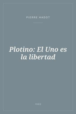 Portada de Plotino: El Uno es la libertad