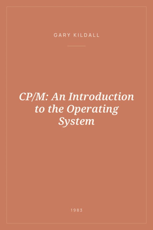 Portada de CP/M: An Introduction to the Operating System