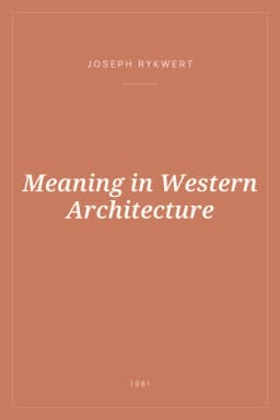 Portada de Meaning in Western Architecture