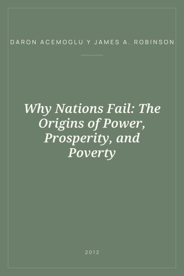 Portada de Why Nations Fail: The Origins of Power, Prosperity, and Poverty