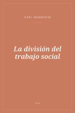 Portada de La división del trabajo social
