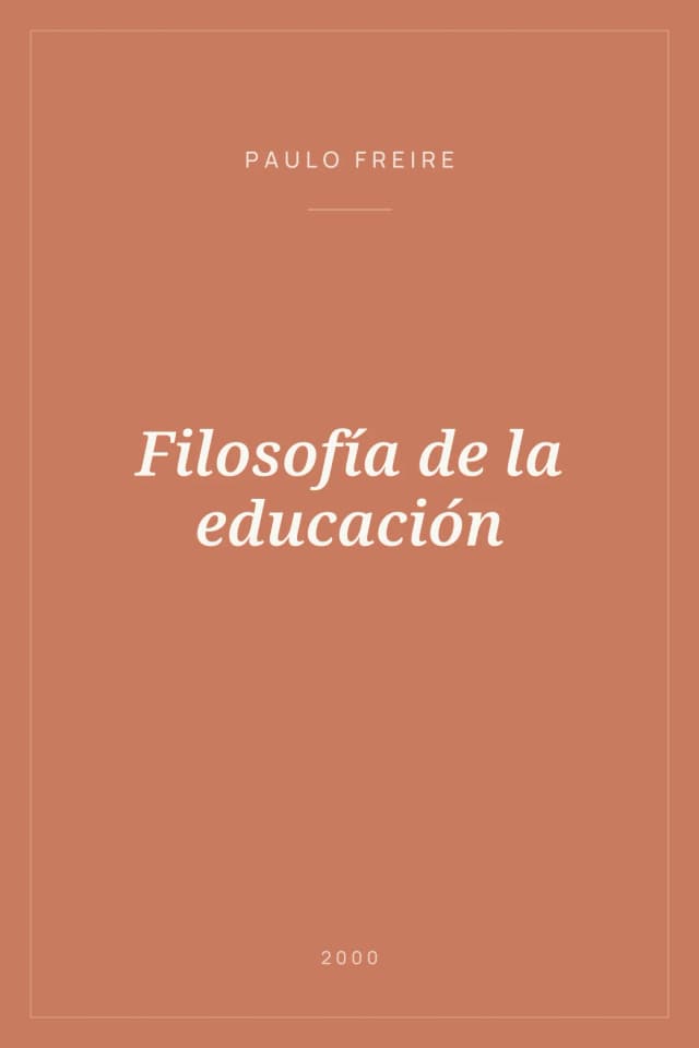 Portada de Filosofía de la educación