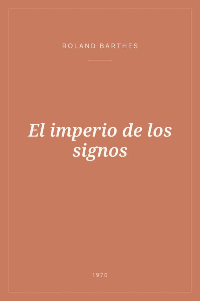 Portada de El imperio de los signos