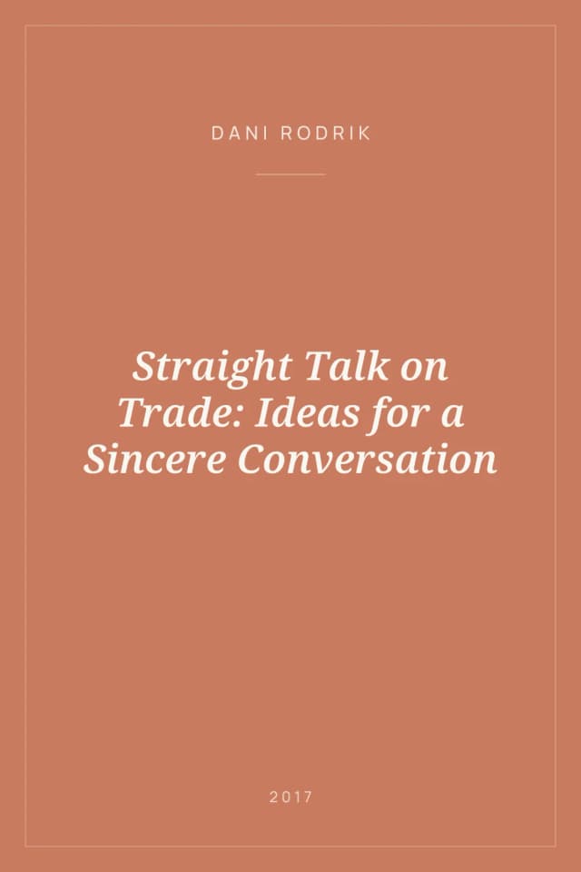 Portada de Straight Talk on Trade: Ideas for a Sincere Conversation