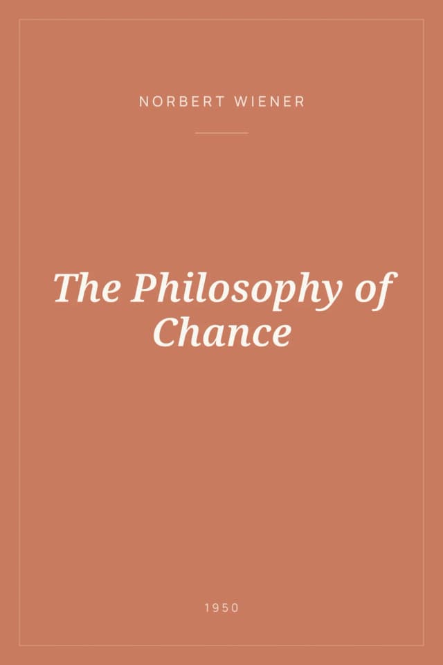 Portada de The Philosophy of Chance