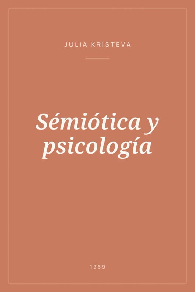 Portada de Sémiótica y psicología