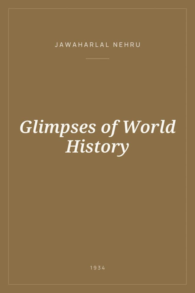 Portada de Glimpses of World History