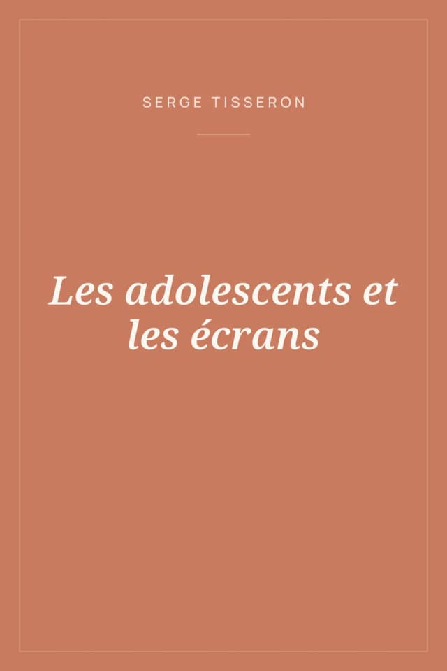 Portada de Les adolescents et les écrans