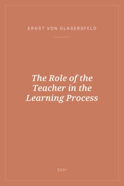 Portada de The Role of the Teacher in the Learning Process