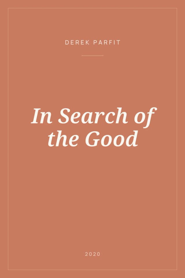 Portada de In Search of the Good