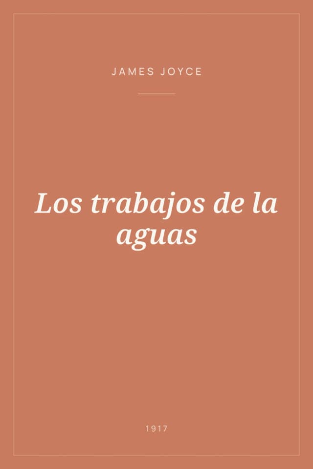 Portada de Los trabajos de la aguas