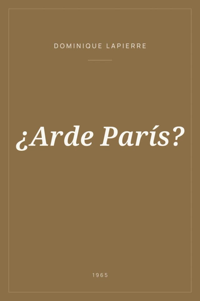 Portada de ¿Arde París?