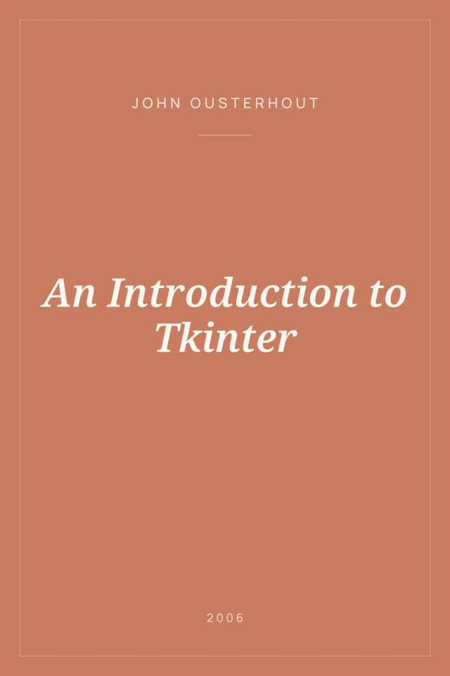Portada de An Introduction to Tkinter