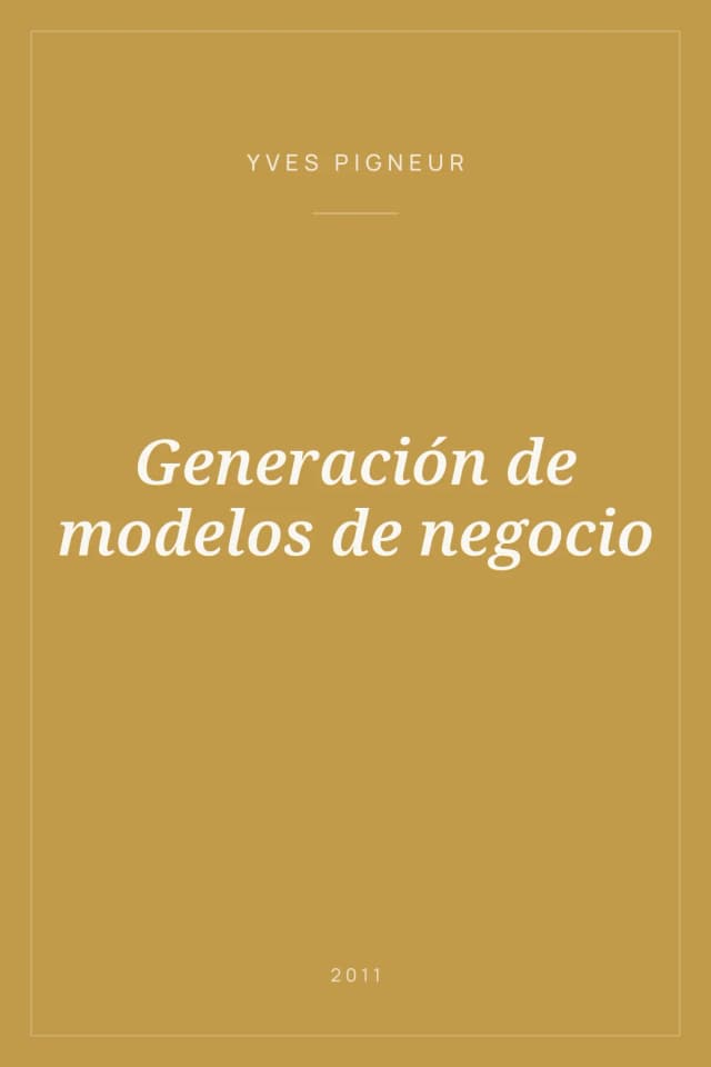 Portada de Generación de modelos de negocio